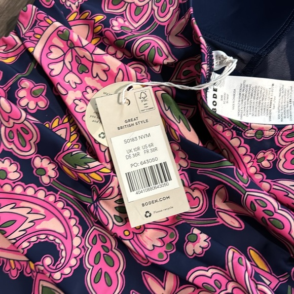 NWT boden Levanzo Ruched Halter Swimsuit US size 6 - Picture 7 of 8